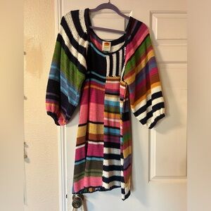 Farm rio multicolor striped dress